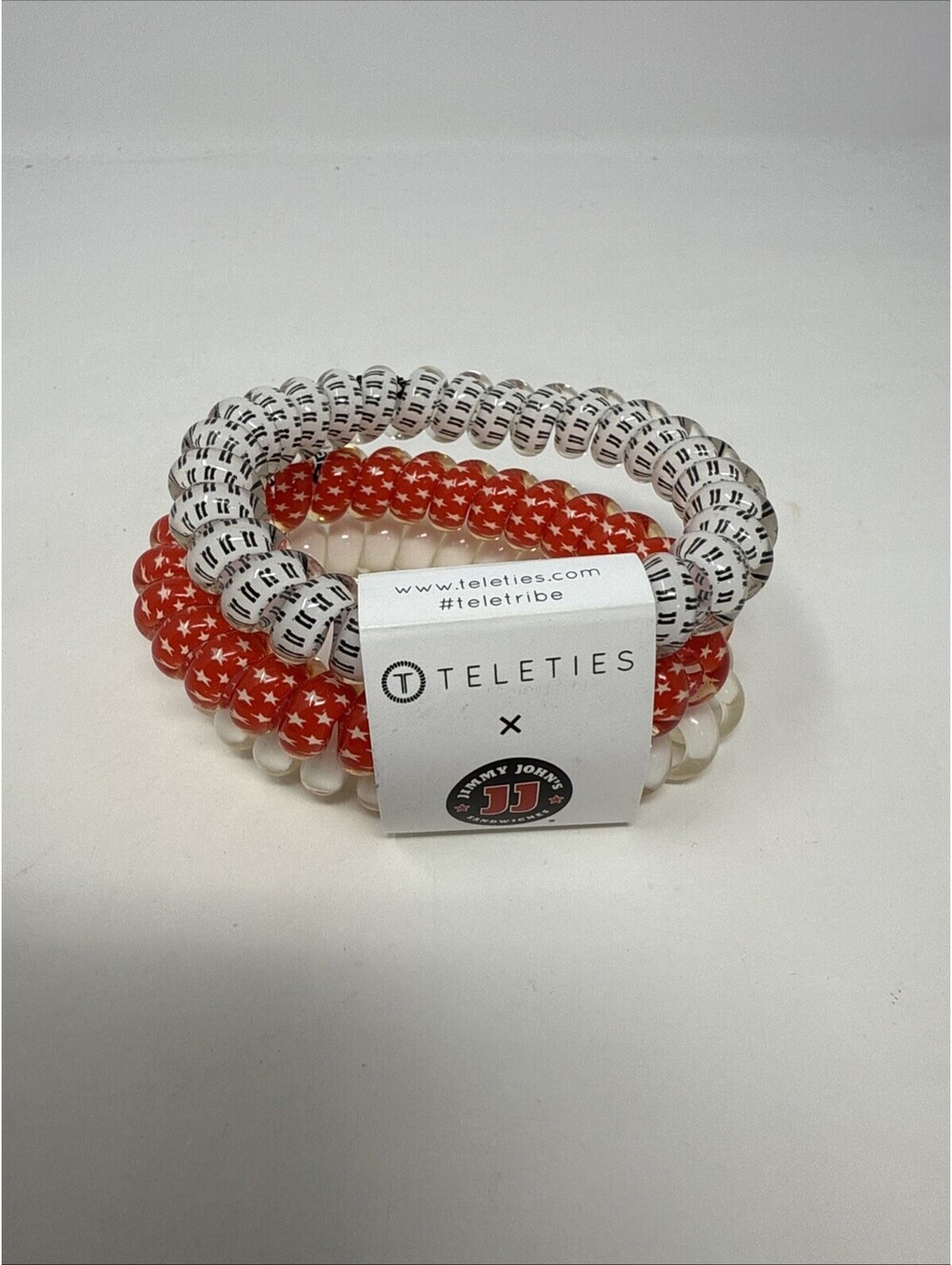 Jimmy John’s Sandwiches x Teleties 3 set of hair ties bands NEW